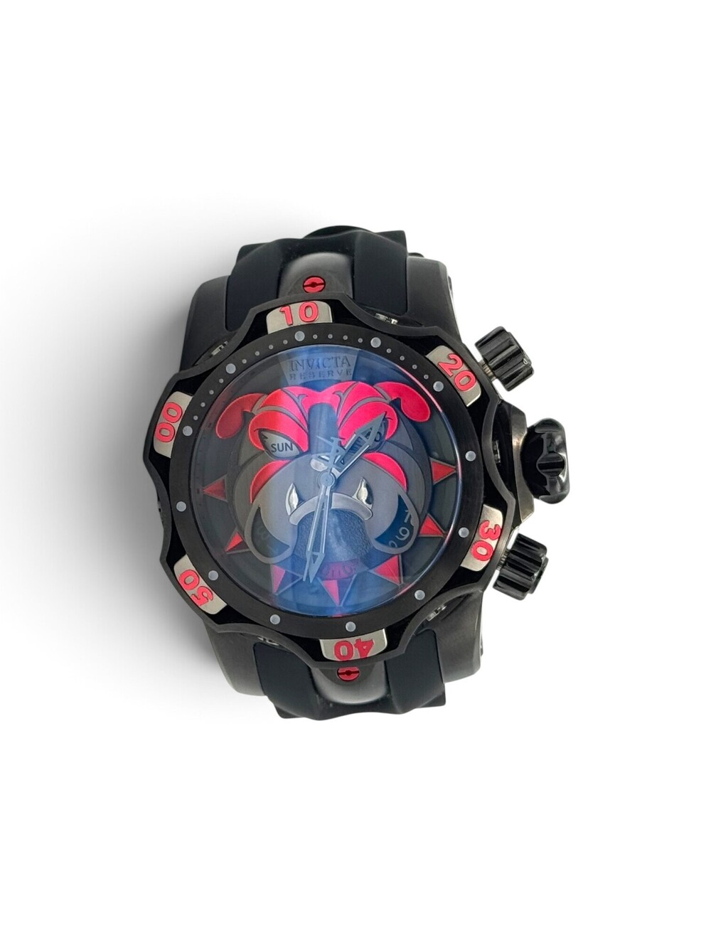 Invicta Reserve Venom Bulldog Red and Black Watch, working